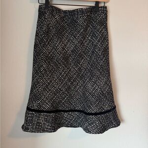 Vintage Gap Tweed Tulip Skirt with Velvet Accent